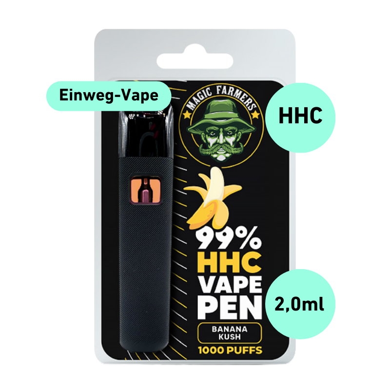 HHC Vape Banana Kush 99% HHC Einweg Pen (1000 Züge) 2,0ml
