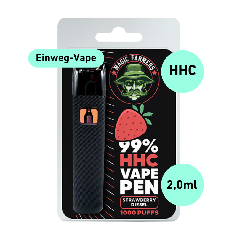 HHC Vape Strawberry Diesel 99% HHC Einweg Pen (1000 Züge) 2,0ml